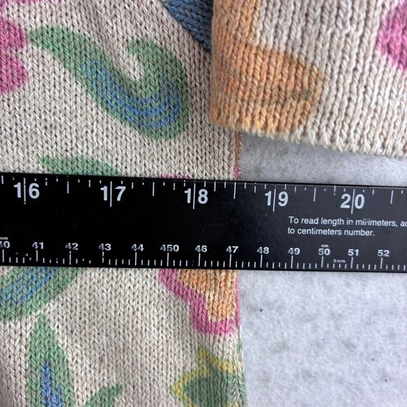 Vintage Gabriella T Floral Button Up Cardigan Women's Small Granny Cottage Italy - Picture 3 of 10